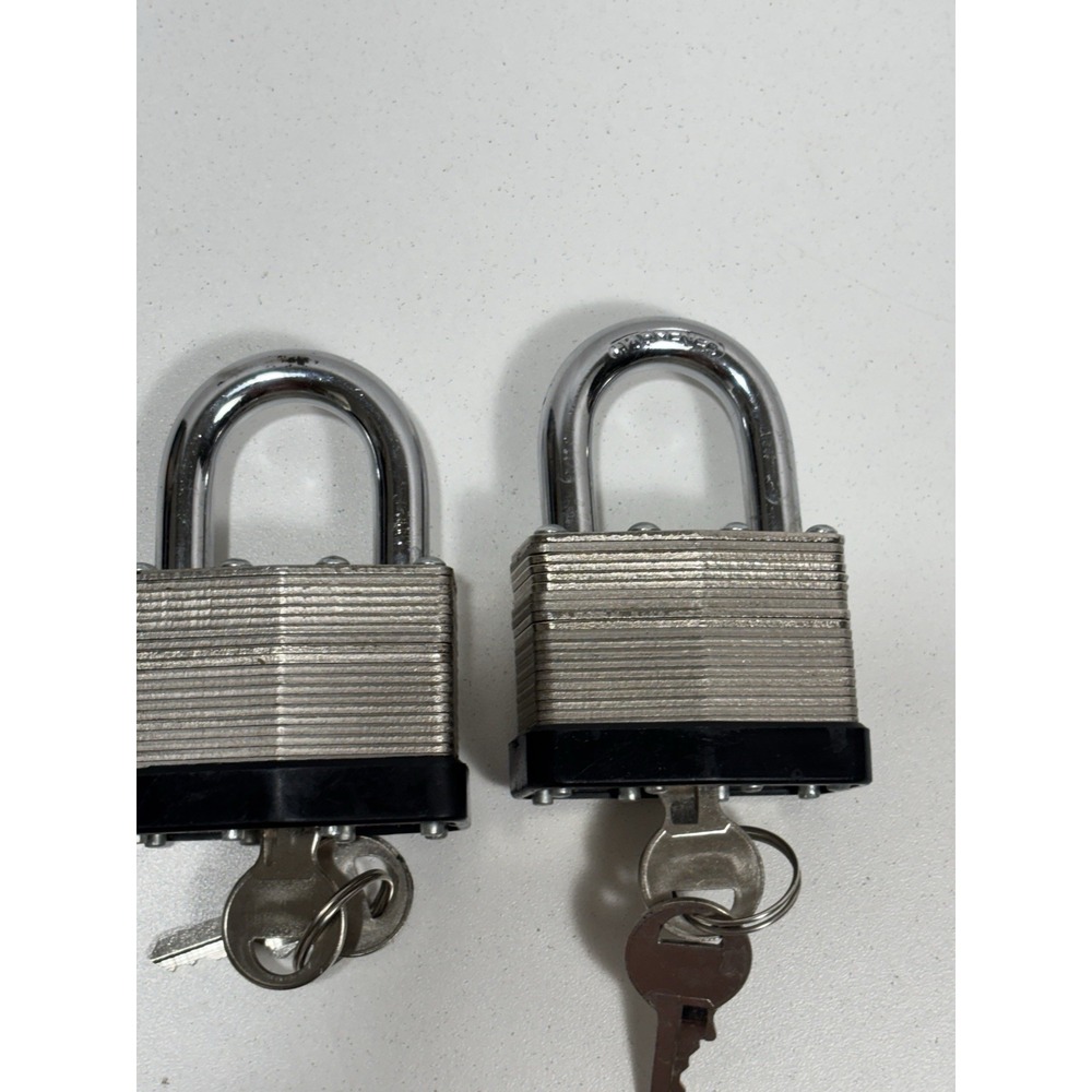 2 Lot  Padlock w/ Key 50mm‎ Made in China Working